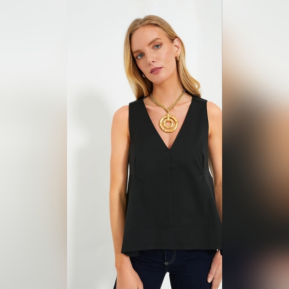 NWT Black Structured Lana Top Size Large by Pomander Place - Picture 5 of 9